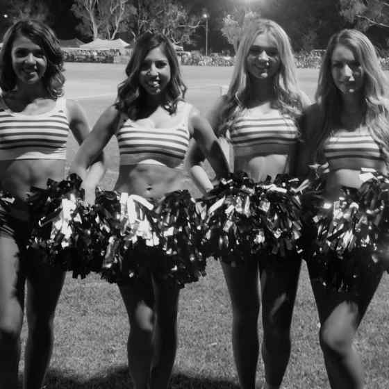 Parra Eels cheerleaders link up to say NO MORE to family violence.