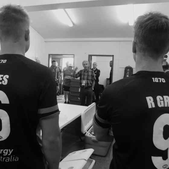 Charlie speaks to Port Adelaide FC about the symbolic linking arms.