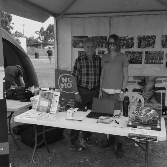 Charlie and Alex at the NO MORE Campaign stall.