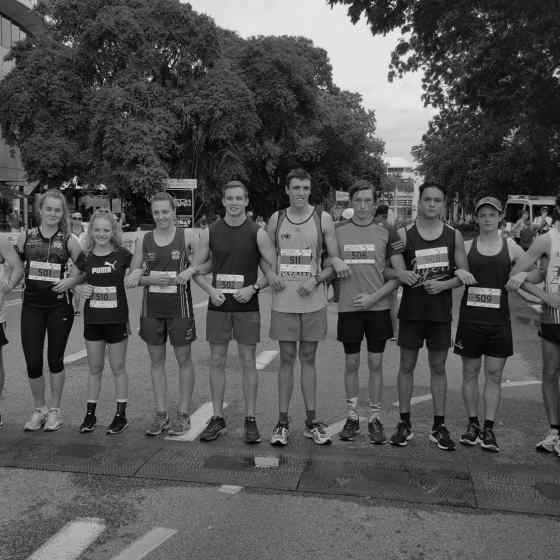 18 years and under runners link up in support of the NO MORE Campaign.