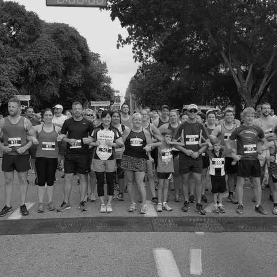 Open runners link up to say NO MORE to family violence. 