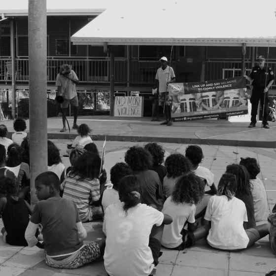 NT Police and community leaders show their support for the NO MORE Campaign.