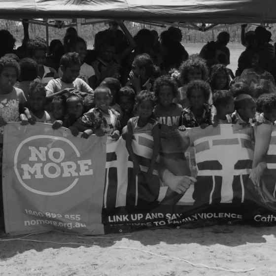 Ramingining community says NO MORE family violence.