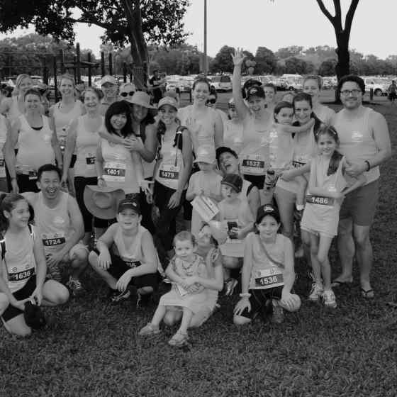 The NO MORE team before the Mother's Day Classic starts.