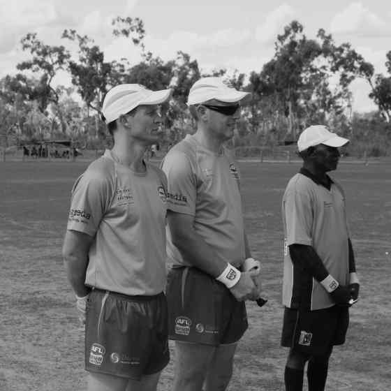 Umpires ready for the match. 