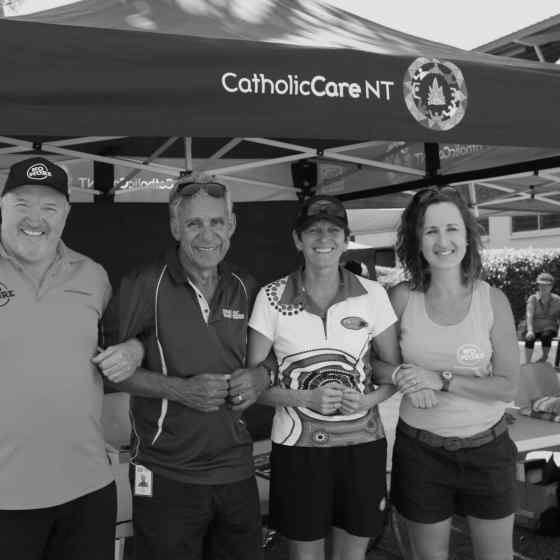 NO MORE Campaign and CatholicCare NT workers link up with Darwin Hockey Association to say NO MORE to family violence. 