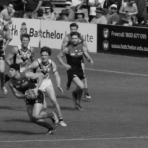 Melbourne vs Port Adelaide playing at Traeger Park in Alice Springs.