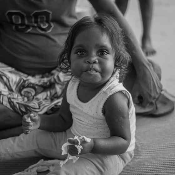 Little bub at mothers' group enjoying some play time. Photo Credit: NT Police