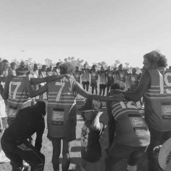 Ti Tree Captain Wayne Scrutton Jnr called both teams together in a circle and spoke about leaving any on-field rivalries behind now that the game had finished. 